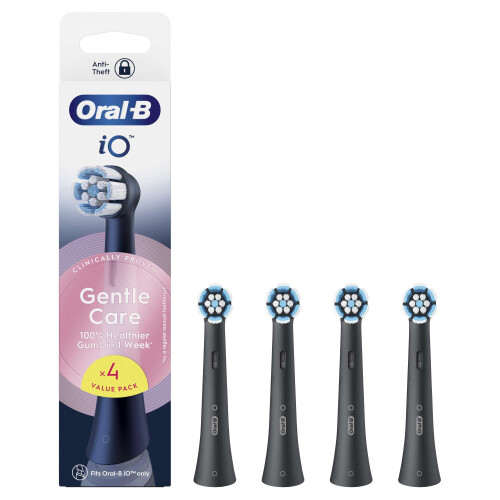 Oral-B Oral-B iO Replacement Heads Gentle Clean Black 4 Pack