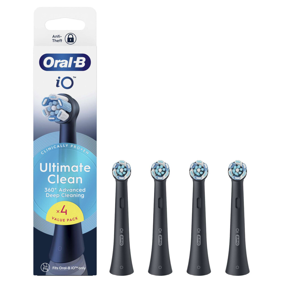 Oral-B Io Replacement Heads Ultimate Clean 4 Pack Black
