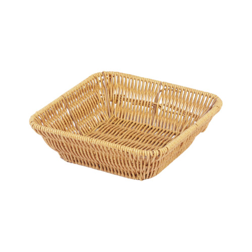 Imitation Rattan Serving Basket Woven Plastic Fruit-Smal Square