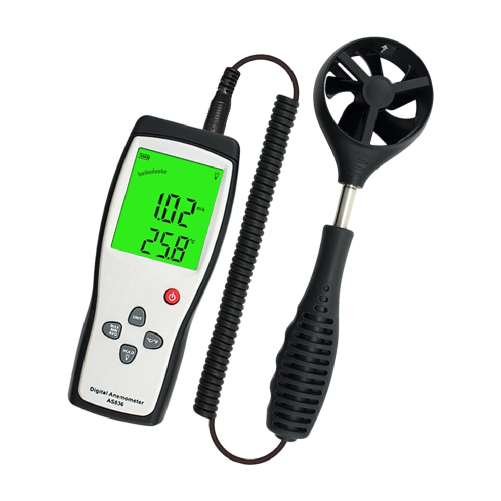 Digital Anemometer 0.3-45m/s Ranges LCD Display For HVAC Outdoor