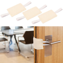 3 Pcs Door Silencer Quiet Door Latch Cover, Noise Reduction Design Latch Cushioning Pad for Light Sleepers Bedroom