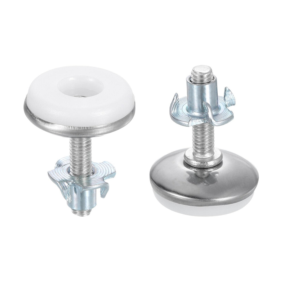 M6 Adjustable Furniture Leveling Feet 4 Pack Silver Screwon Glide With Precise Thread Fit For Table And Chair 9073542169567