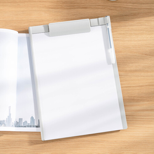 Stardard A4 Size Clip Board DesktClearop Document Holders-Grey 2
