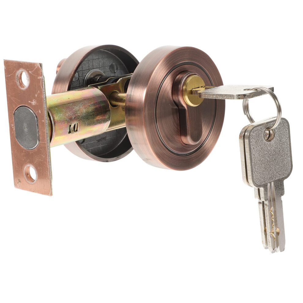 Double Cylinder Deadbolt Lock Set Zinc Alloy Exterior Door Knob With Keys For Home Security 9351714647663