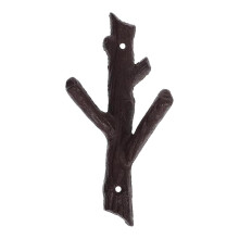 Vintage Cast Iron Wall Mounted Coat Rack with Rustic Branch Design for Entryway and Home Decor