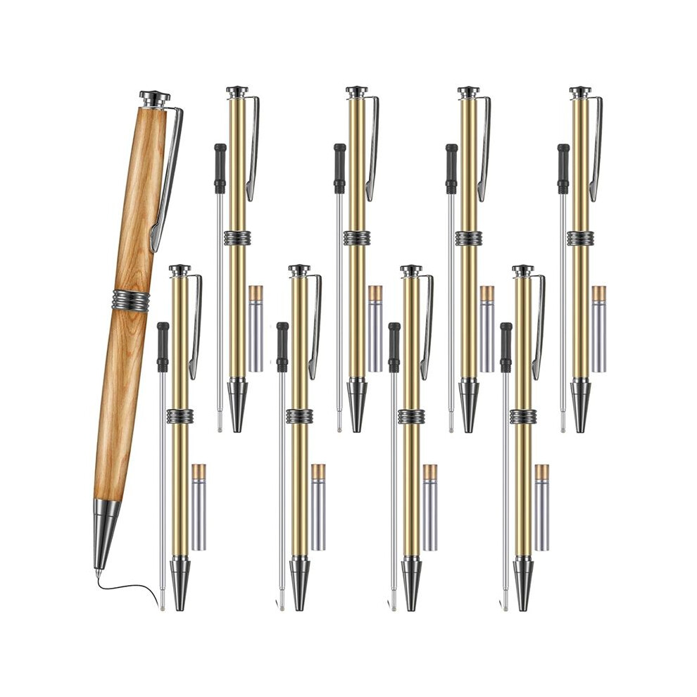 8Pcs 7Mm Trimline Twist Pen Slimline Twist Pen Kit With Replacement Lathe Turning Supplies For Wood Turning Crafts A Black Tauoh