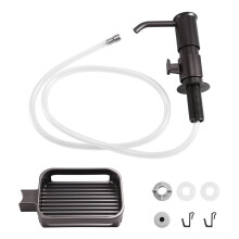 Soap Dispenser for Kitchen Sink,Built in Soap Dispenser Pump with Sponge Holder & Extension Tube Kit for Under Counter,B