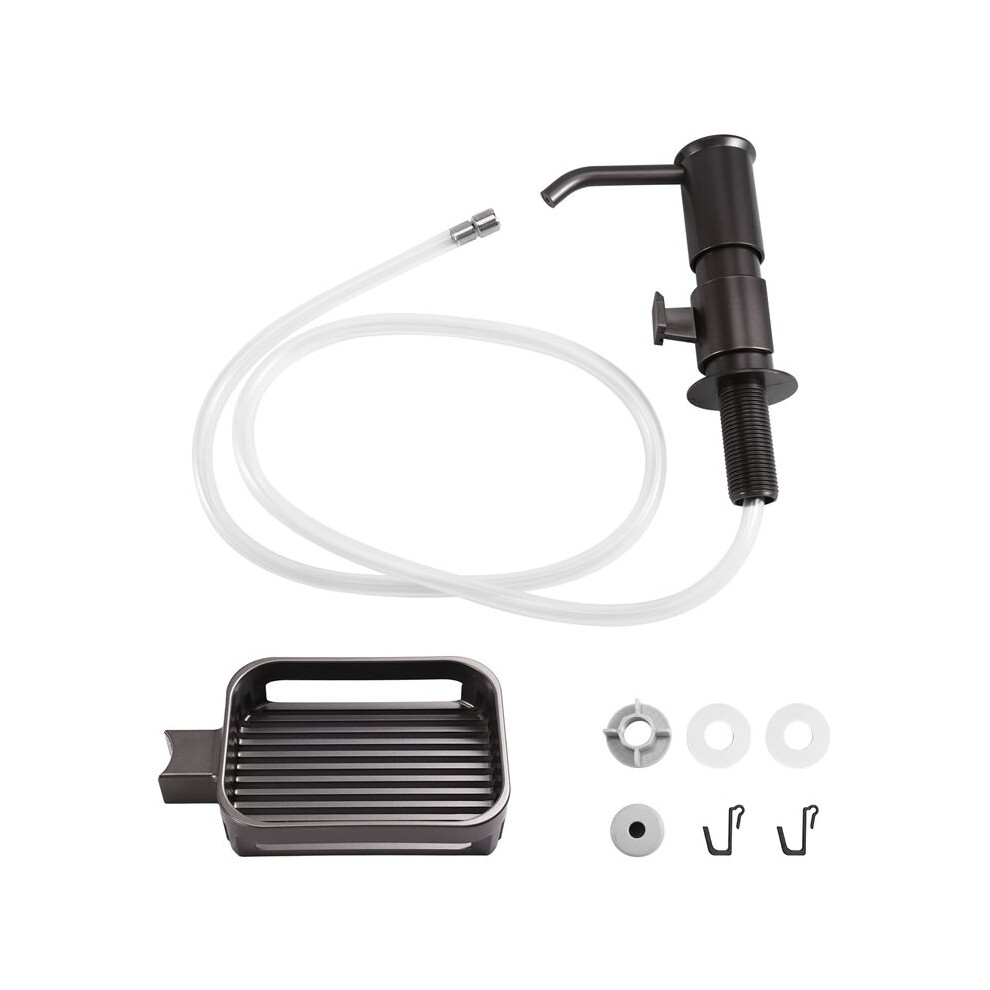 Soap Dispenser For Kitchen Sink,Built In Soap Dispenser Pump With Sponge Holder & Extension Tube Kit For Under Counter,B 6033335583645
