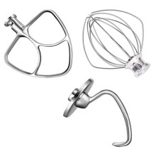 Mixer Attachment for 5 Quart Stand Mixer K5WW Wire Whip& 5K7SDH Dough Hook&Mixer Aid Paddle