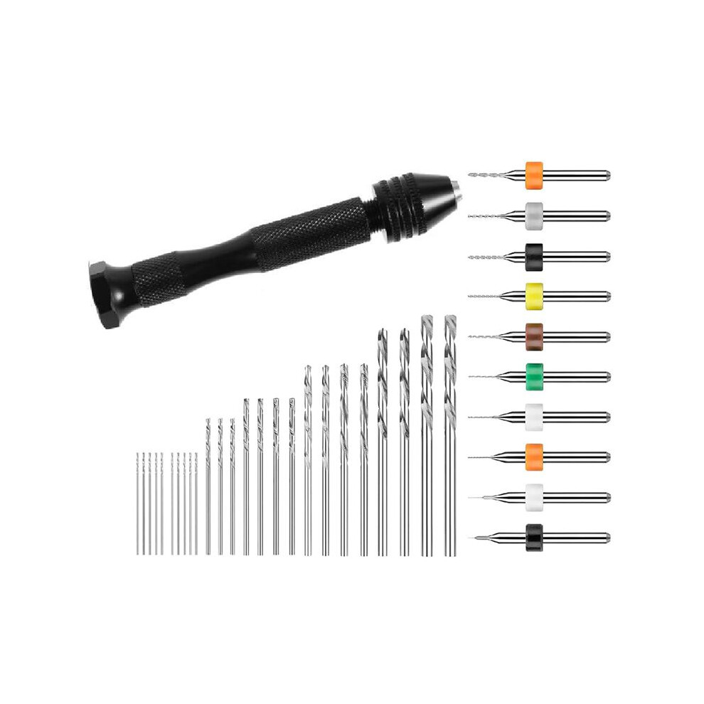 Professional Pin Vise Hand Drill Bits Twist Drill Bits Set0.5-3.0Mm Precision Hand Drill Bit Rotary Tools Set Of 36 6032623642200