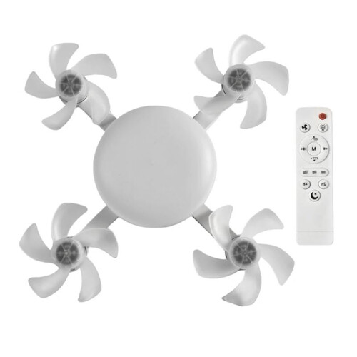 E27 LED Ceiling Fan Light with Remote Control Dimmer Function 60W Ceiling Light Drone Shaped Fan Light