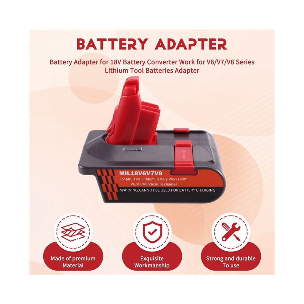 Battery Adapter For 18V Battery Converter Work For V6/V7/V8 Series Lithium Tool Batteries Adapter 6032145474440