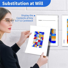 Acrylic Sign Holder 8.5x11inch Wall Mount,6 Pack Wall Mount Sign Holders, Wall Signs Photo Menu Flyer Display Holders,