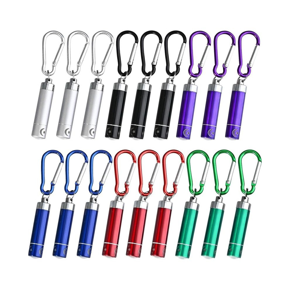 18Pack Torch Key Fob Children, Coloured Aluminium Key Fob Torch, Suitable For Children's Birthday Gift 6032340271509