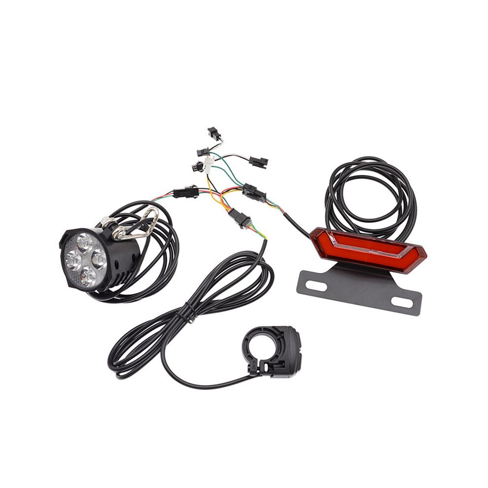 Photos - Climbing Gear Bicycle Headlight and Tail Light Set Ebike Turn Signals Front and Back Light Electric Bike Light Horn with 24-48V