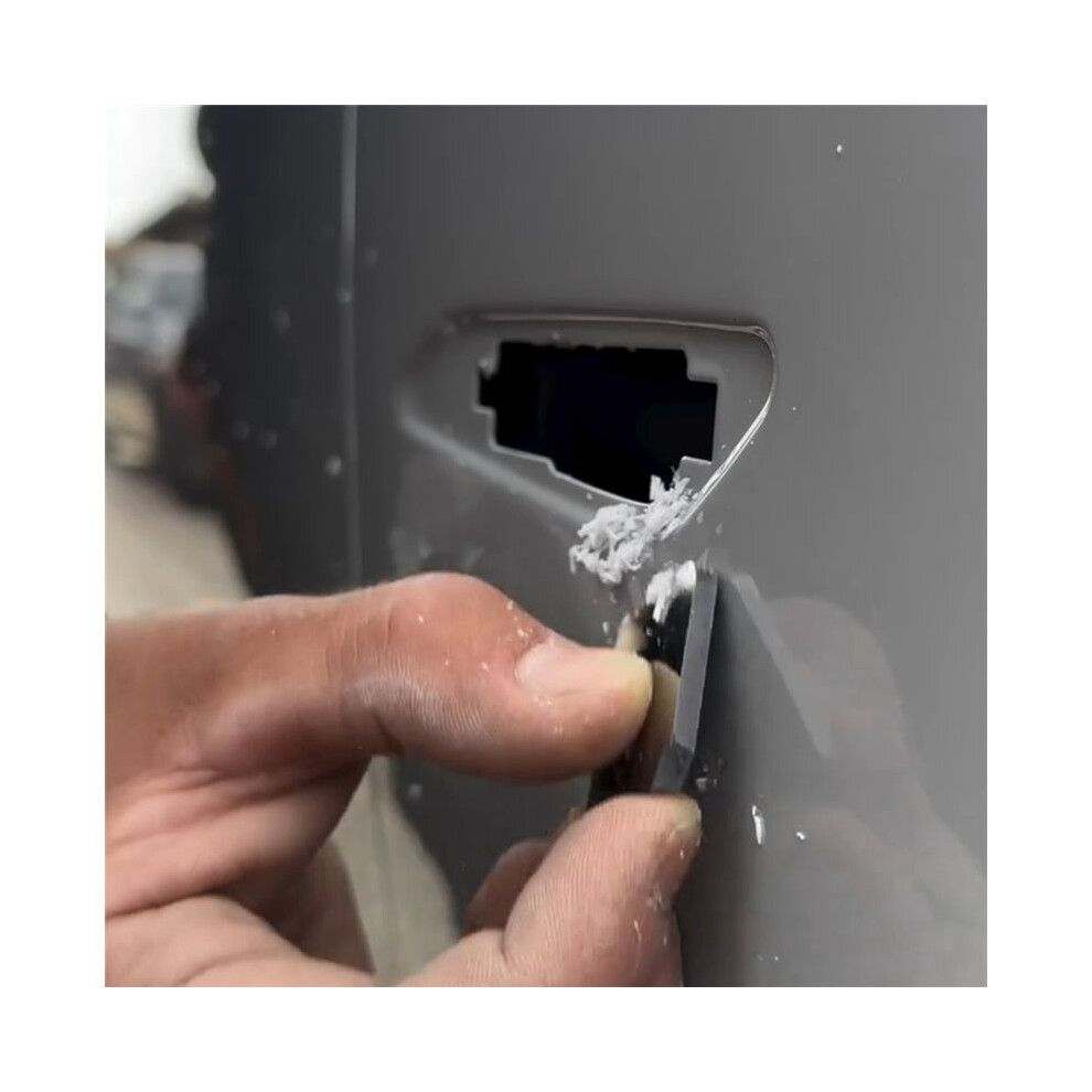 Tauoh Auto Scratch Repair Tool Steel Car Scratch Repair Scraper Paint Applicator Scraper Sandpaper Repair Tool