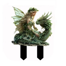 Bohemian Fairy Flower Pot Decoration 2D Acrylic Garden Ground Insert Pot Accessories Potted Garden Decorations