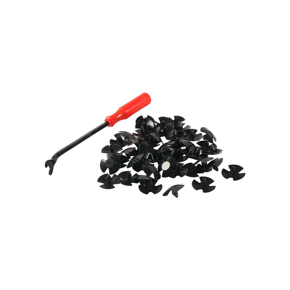 100Pc Hood Insulation Retainer Clips With Fastener Remover For Grand Cherokee Ram, Replace 4878883Aa 6032767144851