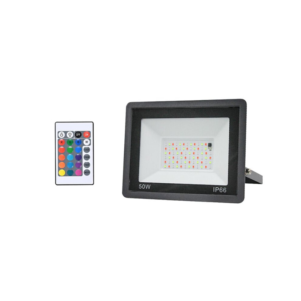 Rgb Led Floodlight Ac100-265V Ip66 Outdoor Waterproof Spotlight Landscape Lighting For Garden, Patio, Yard 50W 6031417184933