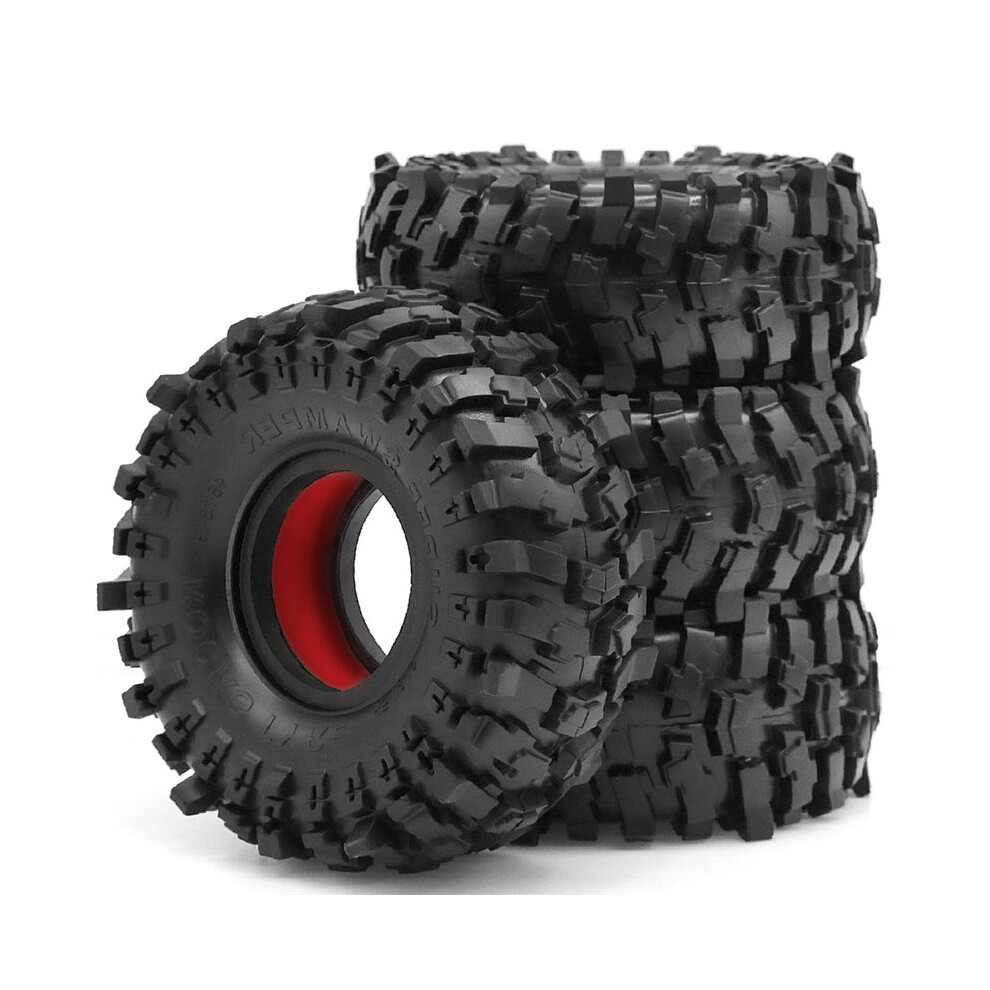 Photos - Parts for Drones & RC models 4pcs 118mm Wheel Tires with EVA Dual Stage Foam Insert for 1/10 RC Crawler Truck Wheel Tyre AXIAL SCX10 WRAITH Red