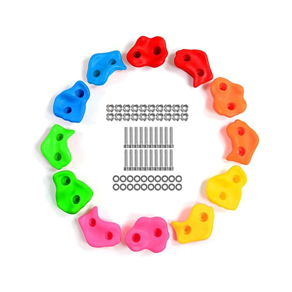 12Pcs Rock Climbing Holds Kids Rock Wall Climbing Holds For Indoor And Outdoor Set Use Tauoh