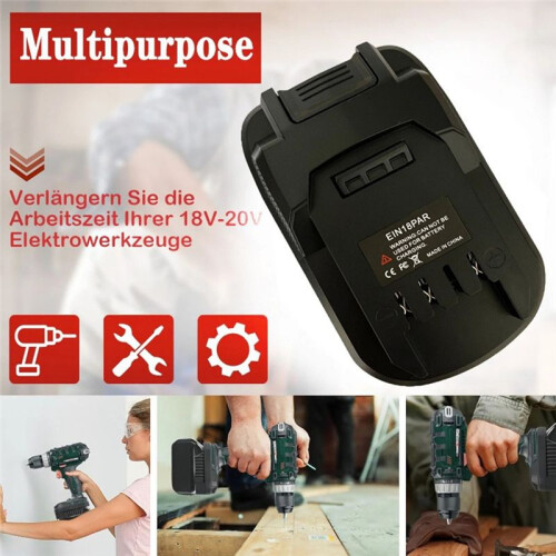 Battery Converter Adapter EIN18PAR for  18V Li-Ion Battery for Parkside Tools 1