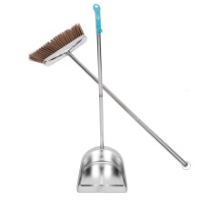 Broom and Dustpan Set with Ergonomic Long Handle, SelfStanding Dustpan for Home Cleaning