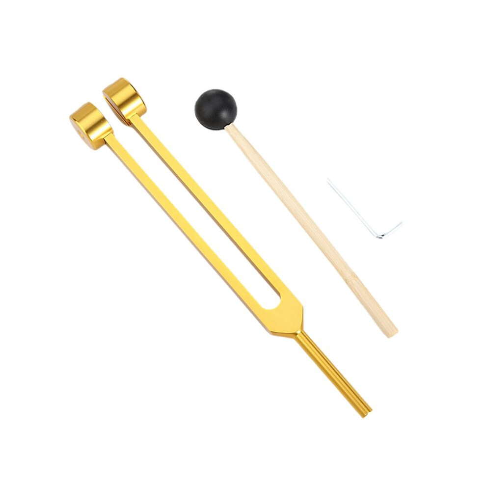 Photos - Massager Healing Chakra 128 Hz Tuning Fork Set Aluminium Alloy Sound Therapy Bio-Acoustic Tuning Fork Colorful Adjustable Gold