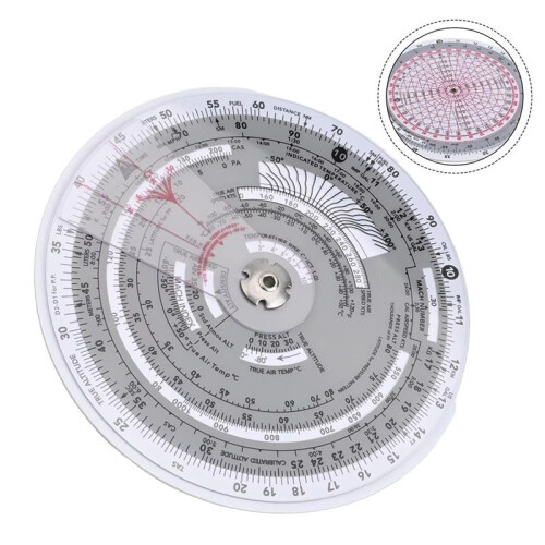 Flight Ruler Flight Computer Aviation Plotter Slide Rule for Aviation Flight Train Circular Navigation Calculation Ruler 2