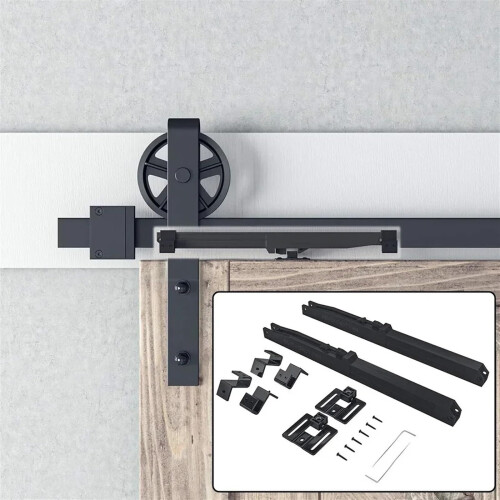 Soft Close Drawer Slides Adjustable Barn Door Hardware Stopper TwoWay Buffer Rails 2 Pack 2