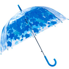 Clear Bubble Umbrella for Women and Children, Windproof Transparent Dome with Full Coverage and J Handle