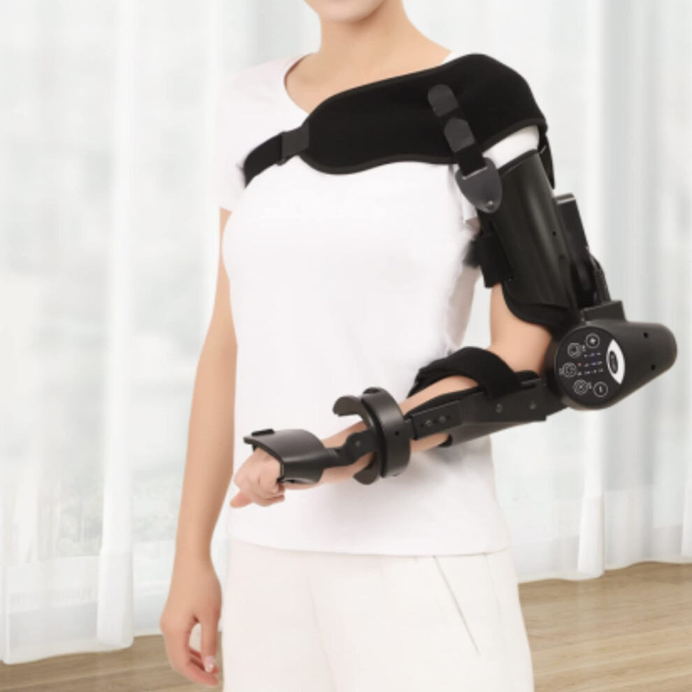 Elbow Rehabilitation Equipment with Automatic Arm Trainer for Stroke Recovery, Adjustable LeftHand Home Therapy