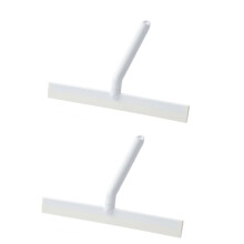2 Pcs Ergonomic Window Squeegee Set for Bathroom and Glass Cleaning, Streak White Wiper