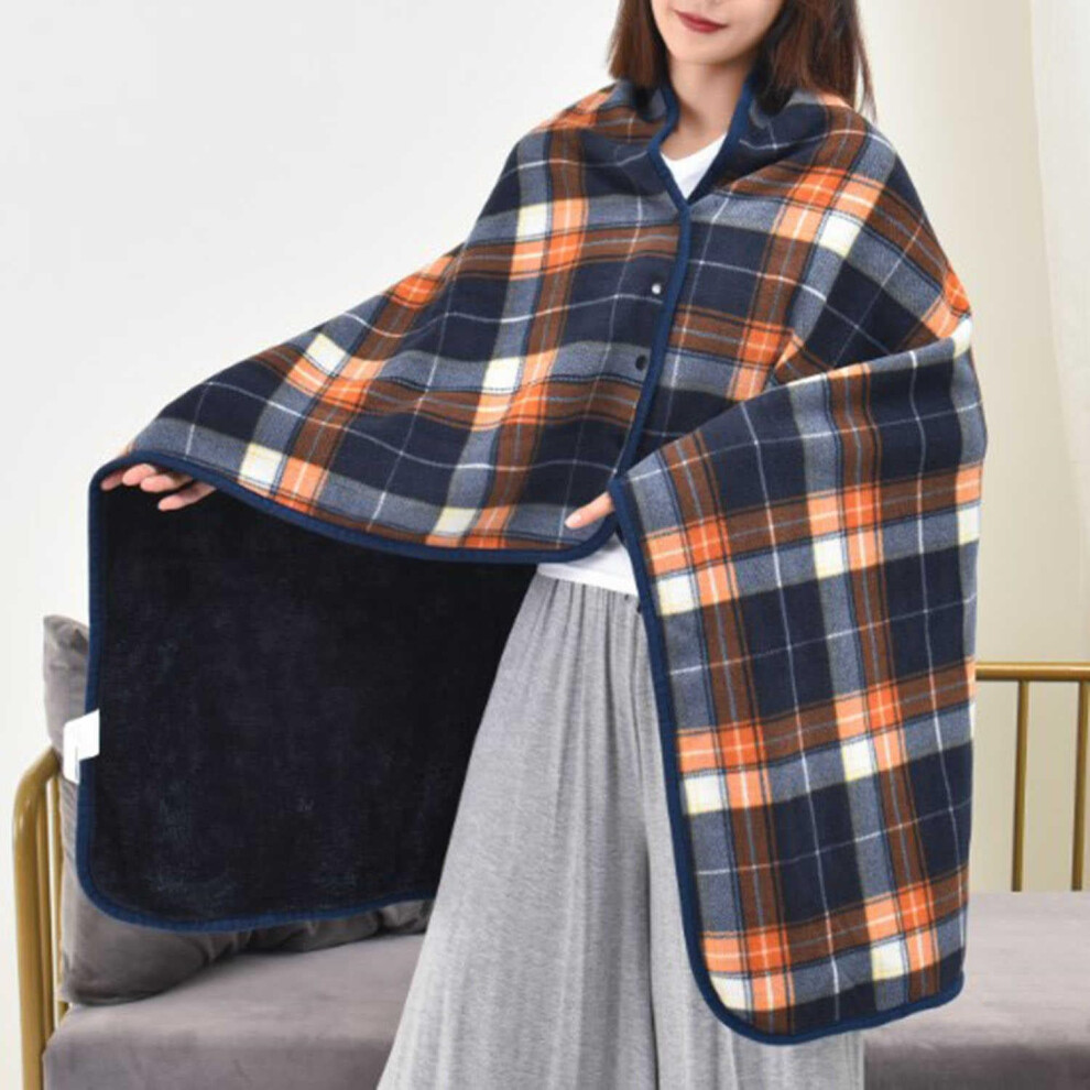 Flannel Wheelchair Blanket with Buckles, Convertible Cape Design for Adults, DoubleâSided Plush Warmth