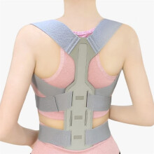 Adjustable Shoulder Posture Corrector Back Brace with Breathable Mesh Support for Women Men SColored White Fruit Peach5