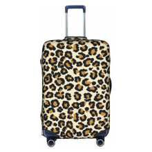 Leopard Print Luggage Cover Elastic Suitcase Protector Dustproof Scratch Protection Fits 18‑21 Inch