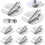 8 Piece Stainless Steel Rolled Hemmer Foot Set, Multi - Size Sewing Machine Attachments for Precision Hemming 6