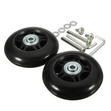 60mm Luggage Replacement Wheels Set with Durable Rubber Suitcase Kit for Smooth Rolling