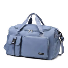 Women Travel Duffel Bag with Shoe Compartment, WetDry Pocket, Convertible Weekender Backpack, Blue