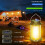 USB Rechargeable Camping Light Portable Lantern Flashlight Handheld LED Light 3 Color Light Source Outdoor Waterproof 5