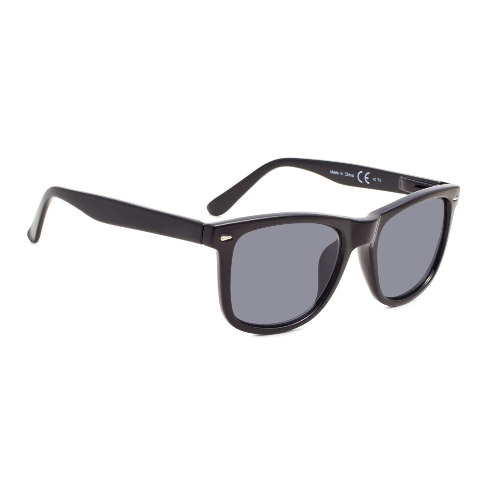Grey Oversized Square Reading Sunglasses For Women +2.00 Magnification Lens Fashionable Design