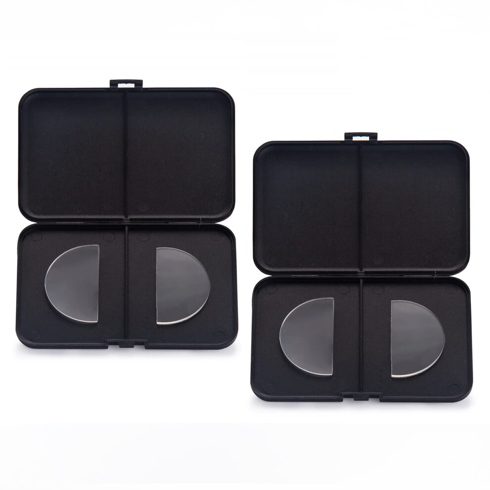 2 Pack StickOn Bifocal Lenses +2.5, Reusable Magnifying Reading Lenses for Glasses and Sunglasses, No Water Needed