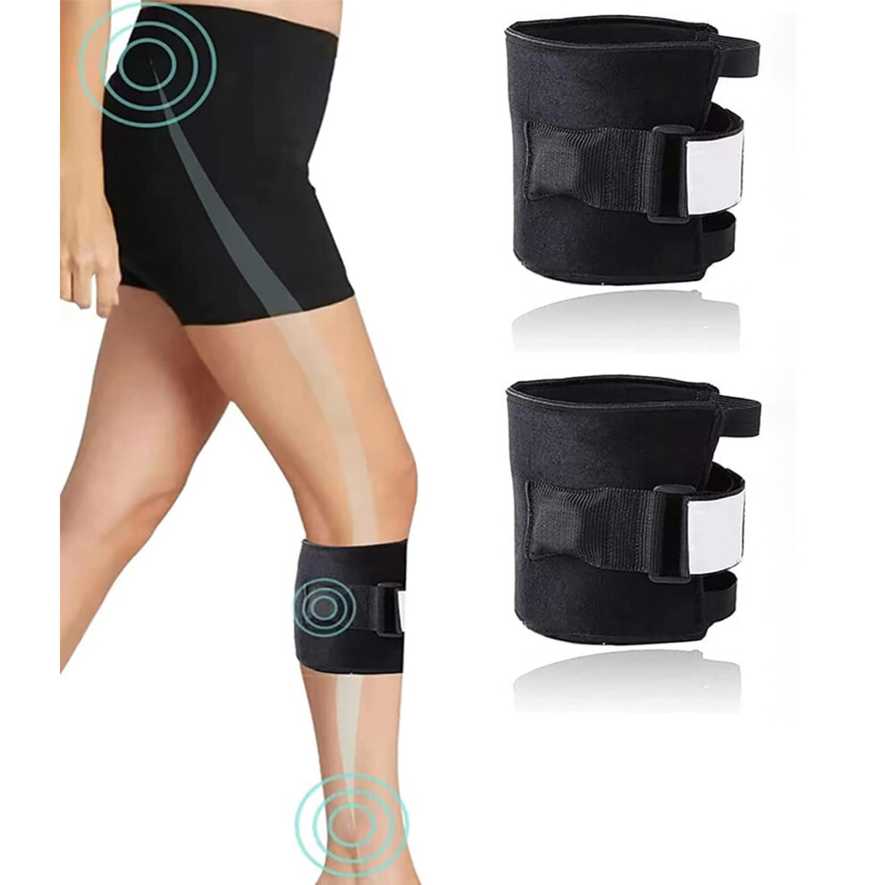 Black Knee Brace 2 Pack For Pain Relief With Targeted Compression And Adjustable Support