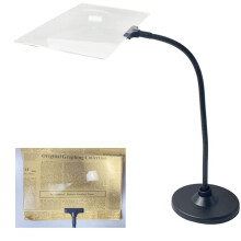 Large Page Magnifier with Stand, Hands Floor Standing Gooseneck Magnifying Glass for Reading and Crafts