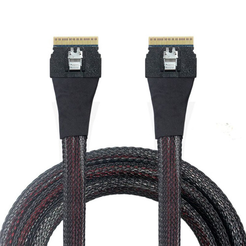 Server High-Speed Cable SFF-8654 Slim SAS to PCI-E Slimline SAS 4.0 SFF-8654 8i 74pin Host Server Disk Array Data Cable 1