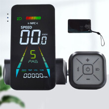 E-Bike NFC LCD Display Color Animated Meter UART 24V/36V/48V/60V Speedometer Electric Scooter NFC LCD Meter SM6PIN