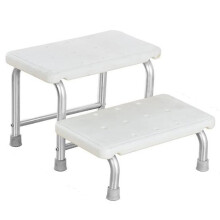 Bathroom Step Stool for Elderly, NonSlip TwoLayer Bathtub Step Up Bench, WaterResistant EasyClean Design