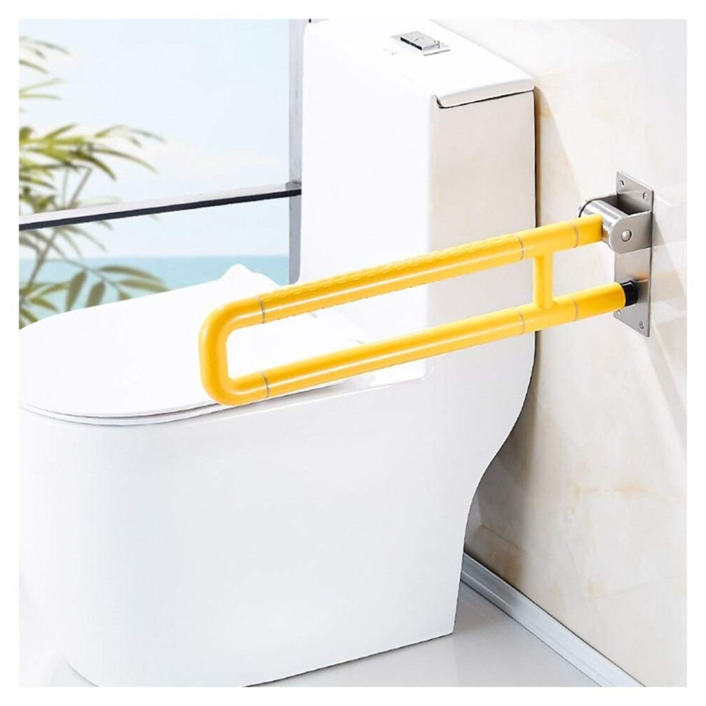 Folding Grab Bar for Bathroom and Toilet, 75CM Stainless Steel NonSlip Safety Handrail for Elderly and Disabled