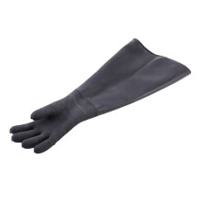 6x Rubber Black Sandblaster Gloves Stripe Abrasive Sand Blasting Gloves for Blasting Cabinet 65X30cm