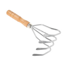 Clam Digging Rake with Ergonomic Non‑Slip Handle, Durable Metal Hand Rake for Beach Oysters